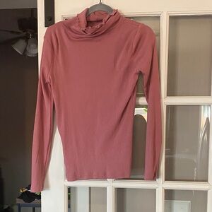 Misha Puff Pink Long Sleeve Turtleneck Top